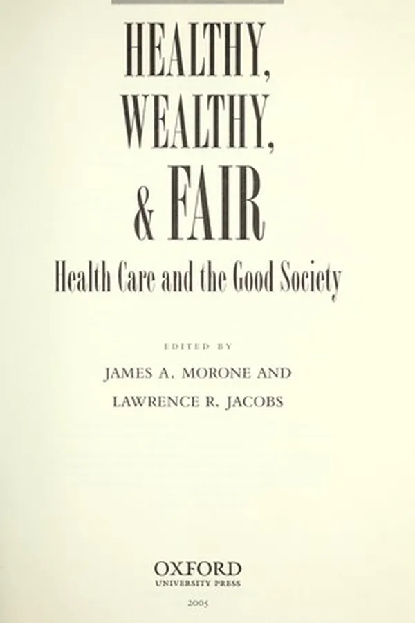 Capa de Healthy, wealthy & fair