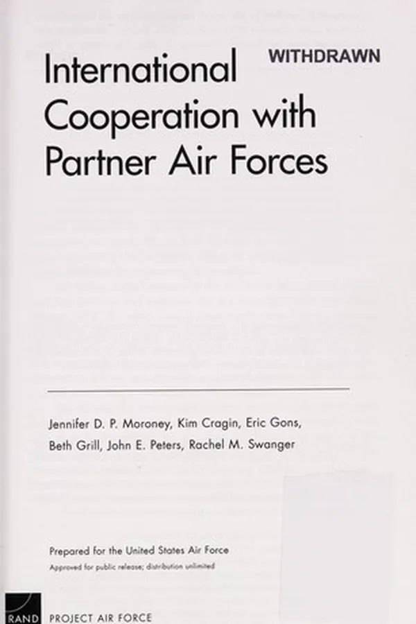 Capa de International cooperation with partner air forces