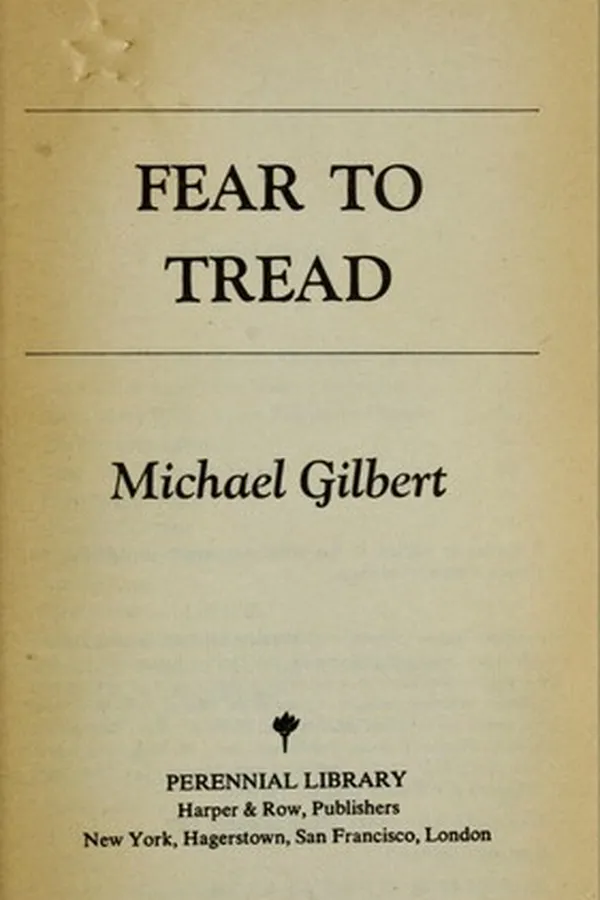 Cover of Fear to tread