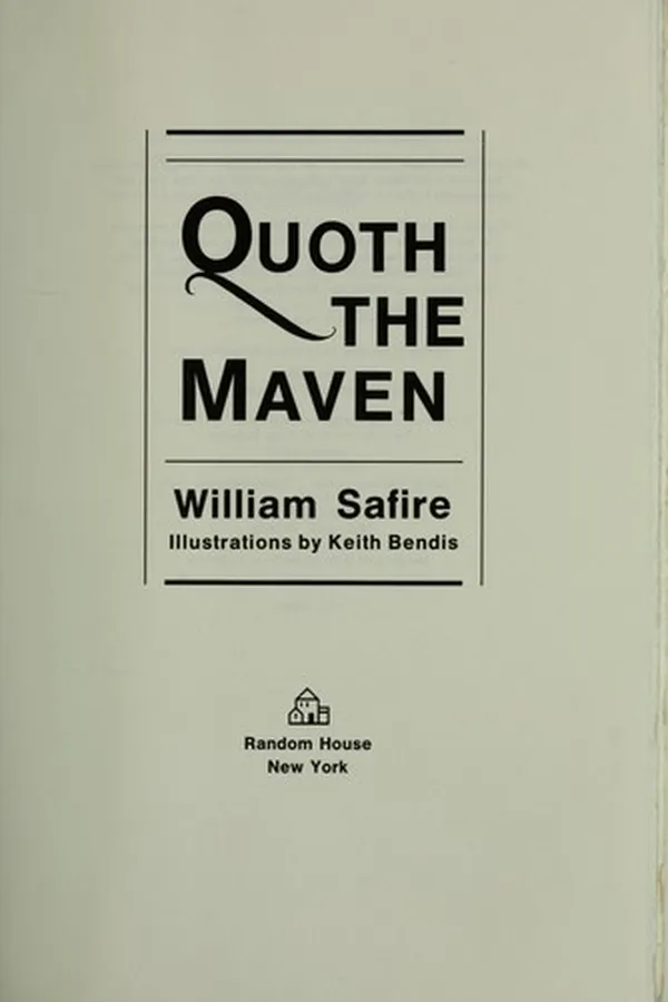 Capa de Quoth the Maven