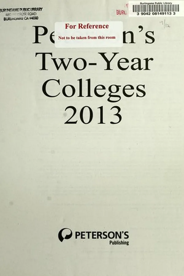 Capa de Peterson's two-year colleges 2013