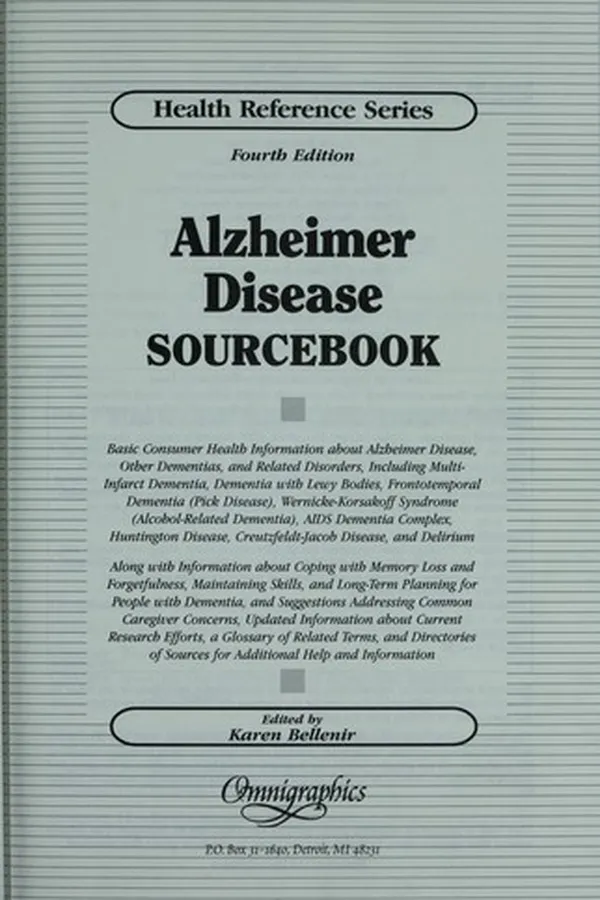 Capa de Alzheimer disease sourcebook : basic consumer health information about Alzheimer disease, other dementias, and related disorders ...