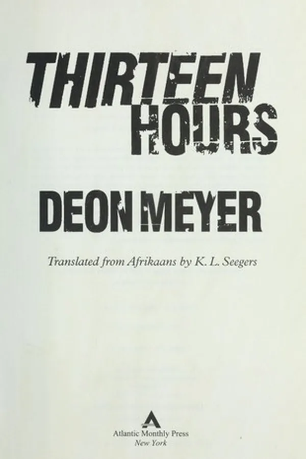 Capa de Thirteen hours