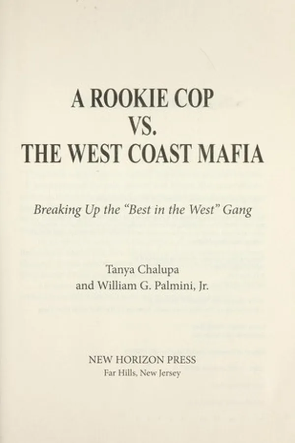 Capa de A rookie cop vs. the west coast mafia