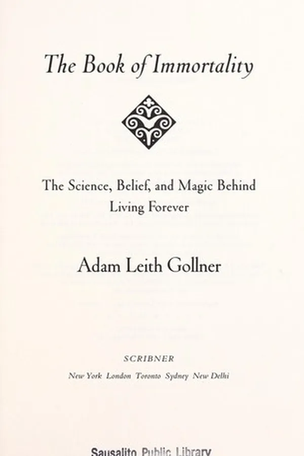 Capa de The book of immortality