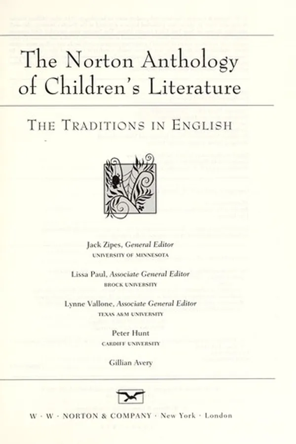 Capa de The Norton anthology of children's literature