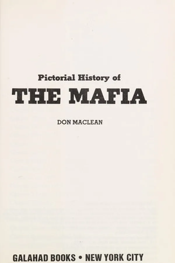 Capa de Pictorial history of the Mafia