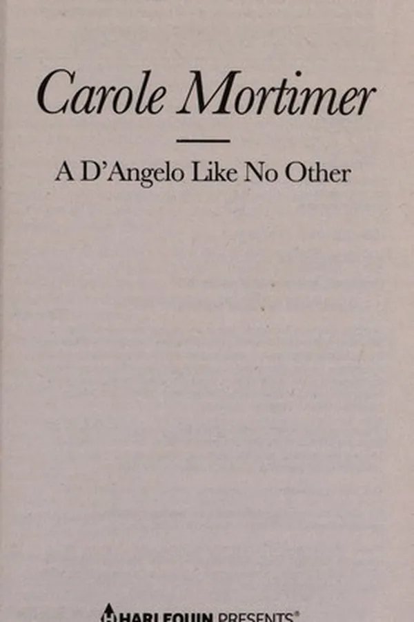 Cover of A D'Angelo Like No Other