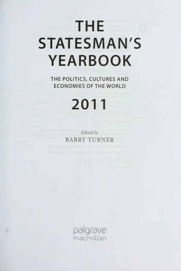Capa de The statesman's yearbook 2011