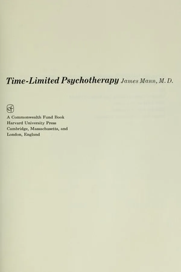 Capa de Time-limited psychotherapy
