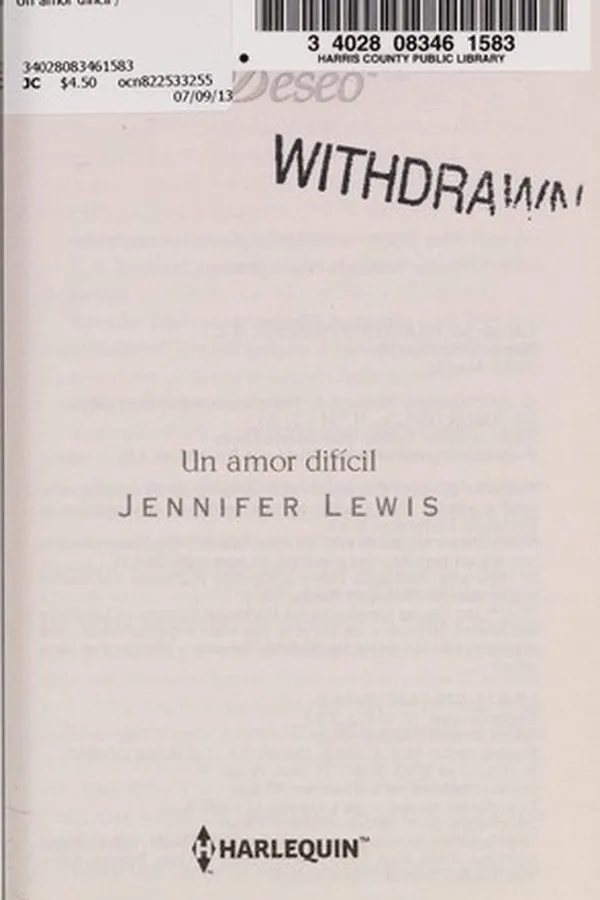 Capa de Un amor dificil