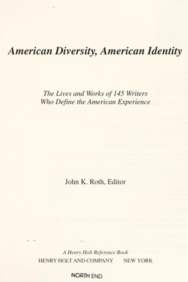 Capa de American diversity, American identity