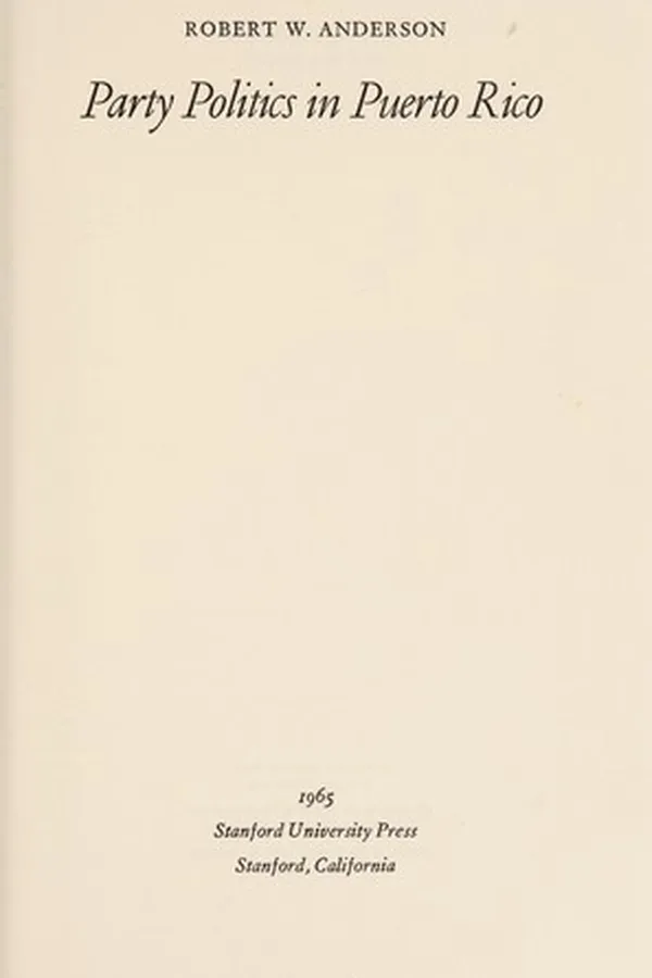 Capa de Party politics in Puerto Rico