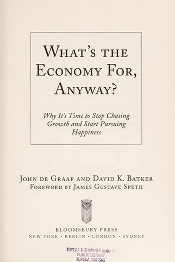 Capa de What's the economy for, anyway?