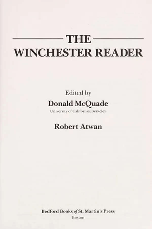 Cover of The Winchester Reader