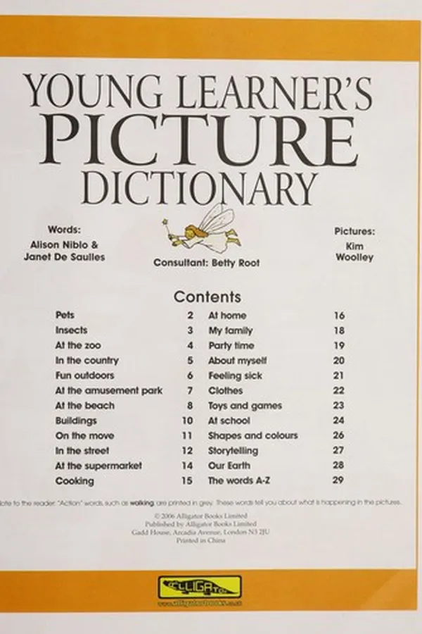 Capa de Young learner's picture dictionary