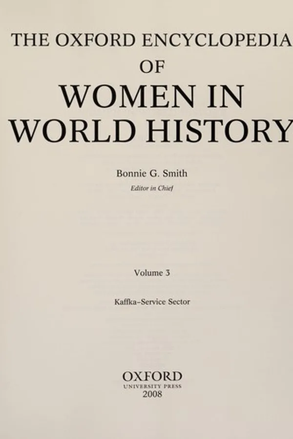 Capa de The Oxford encyclopedia of women in world history