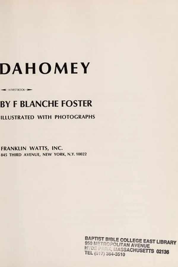 Capa de Dahomey