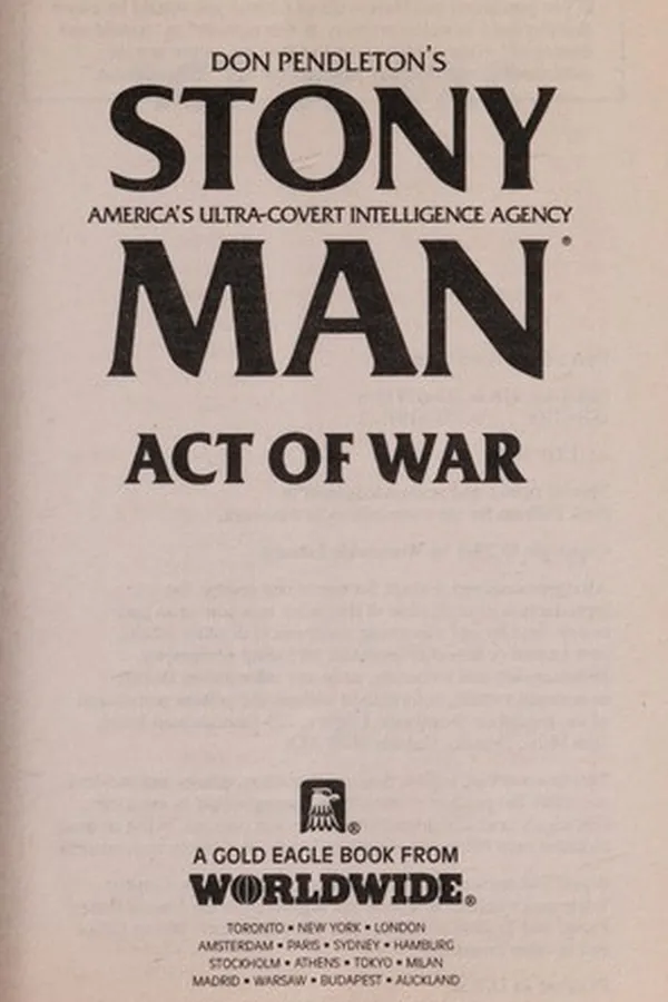 Capa de Act Of War (Stonyman)