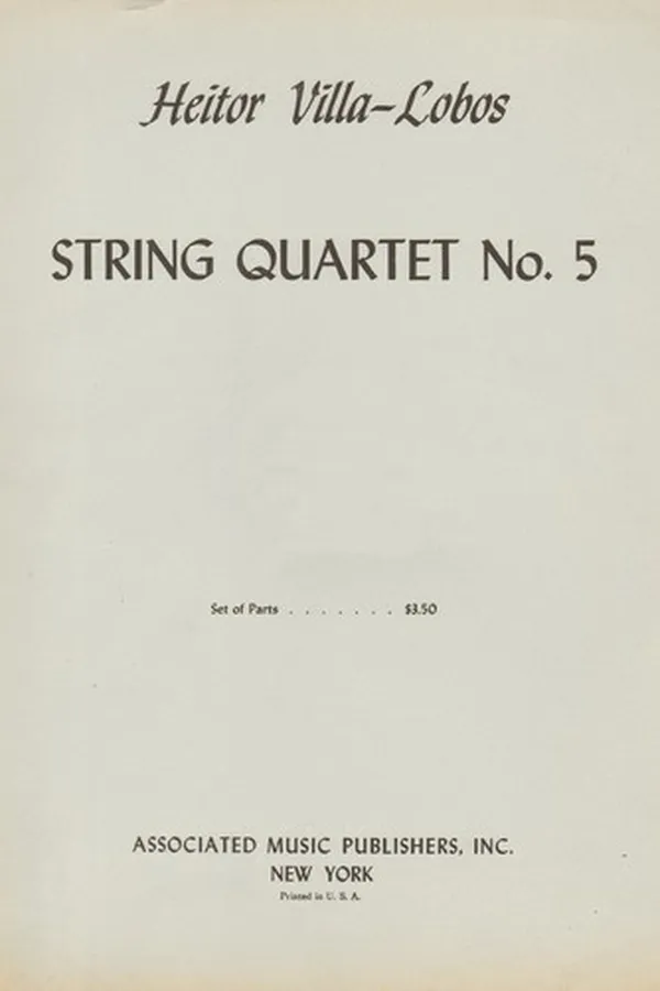 Capa de String Quartet No. 5