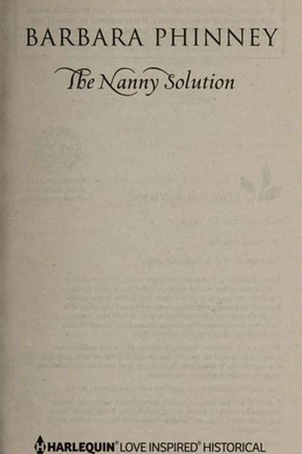 Capa de The nanny solution