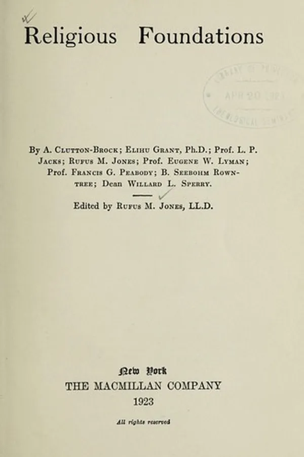 Capa de Religious foundations