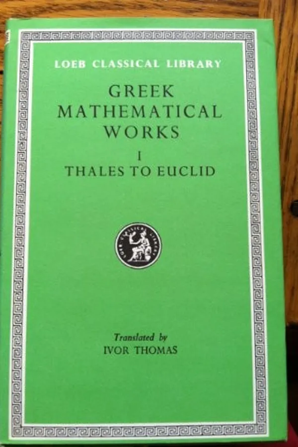 Capa de Selections illustrating the history of Greek mathematics