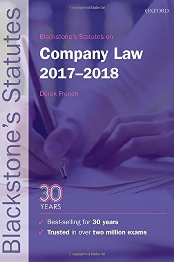 Capa de Blackstone's Statutes on Company Law 2017-2018 (Blackstone's Statute Series)
