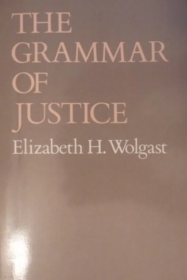 Capa de The grammar of justice