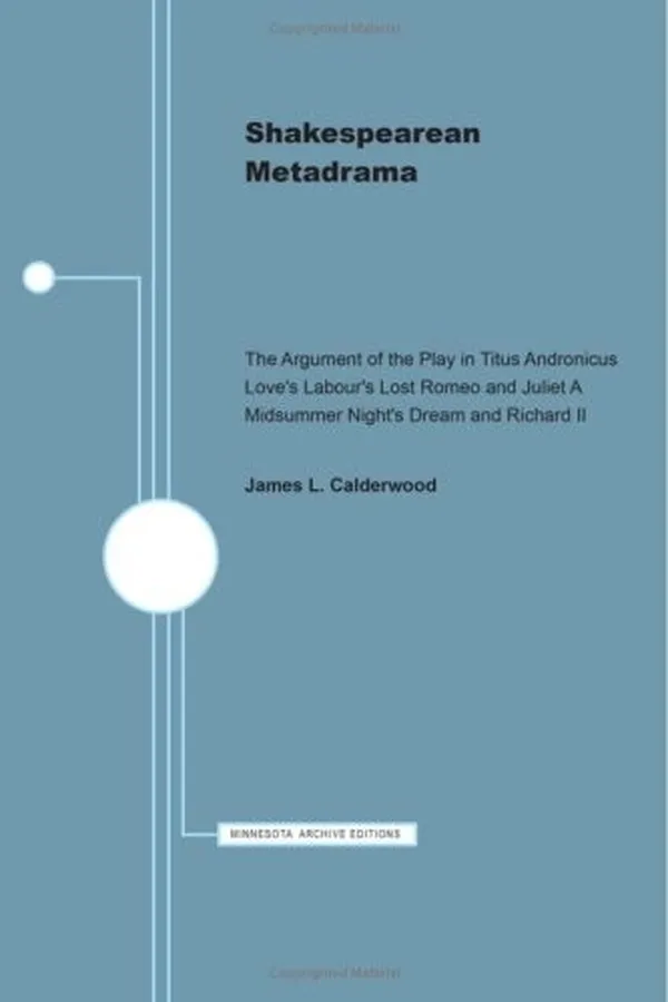 Capa de Shakespearean metadrama