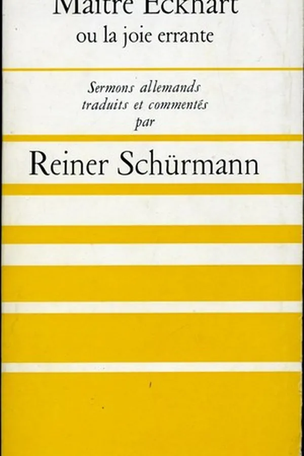 Capa de Maître Eckhart ou la joie errante