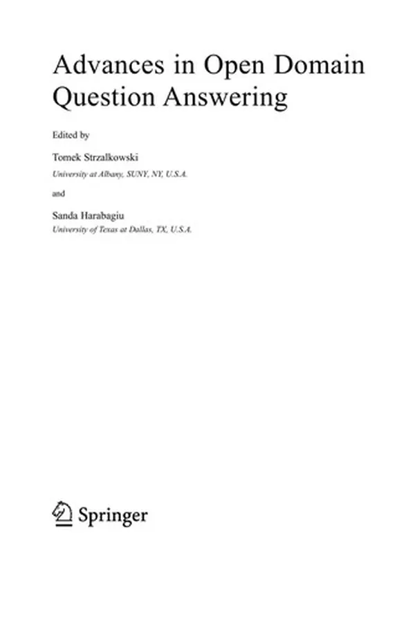 Capa de Advances in open domain question answering