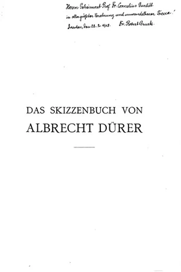 Capa de Das Skizzenbuch von Albrecht Dürer: In der Königl. Öffentl. Bibliothek zu ...