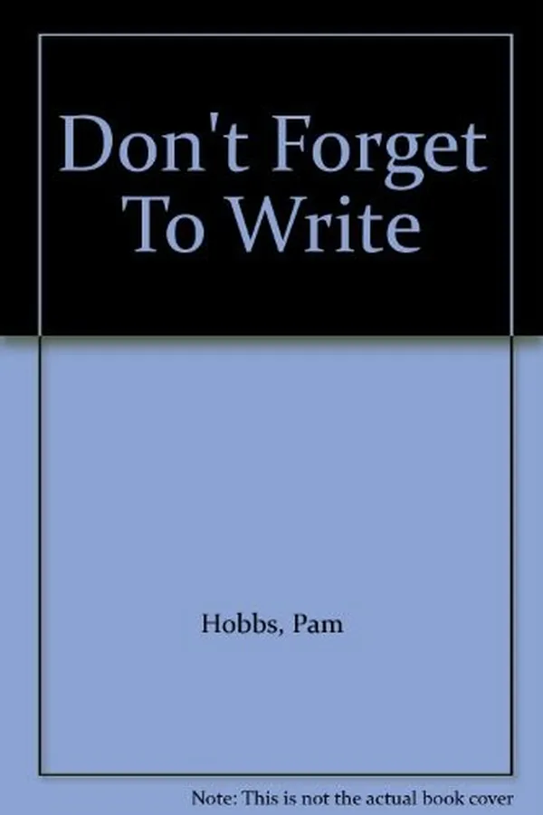 Capa de Don't Forget To Write
