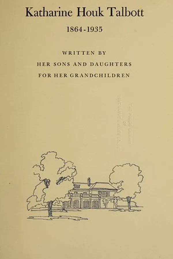 Capa de Katharine Houk Talbott, 1864-1935