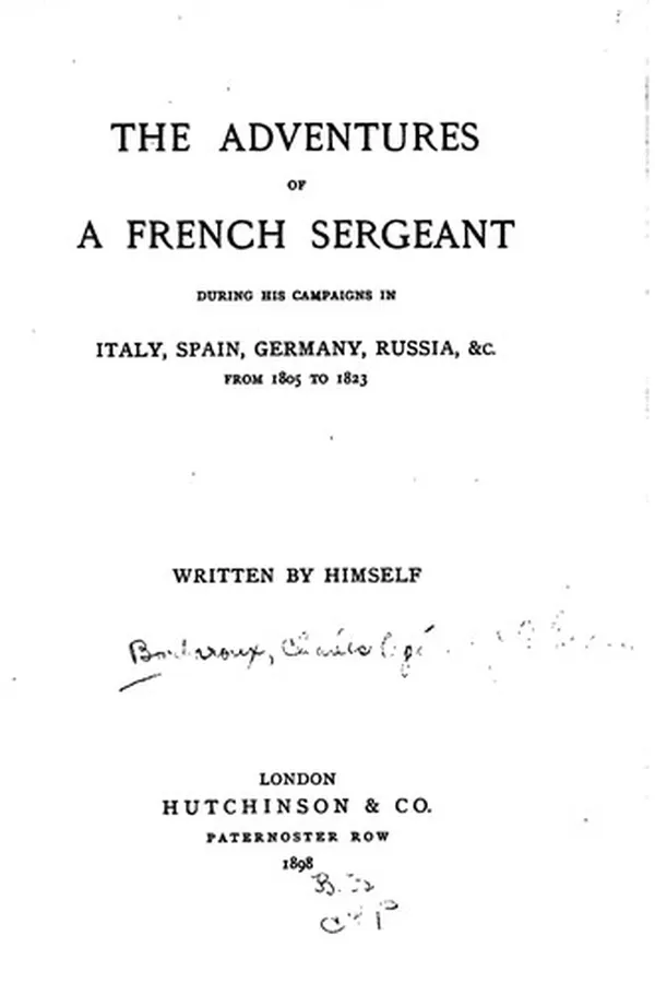 Capa de Adventures of a French Serjeant: During His Campaigns in Italy, Spain ...