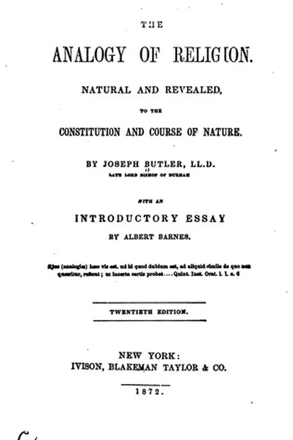 Capa de The Analogy of Religion: Natural and Revealed, to the Constitution and ...
