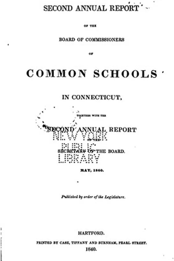 Capa de Annual Report of the Board of Commissioners of Common Schools