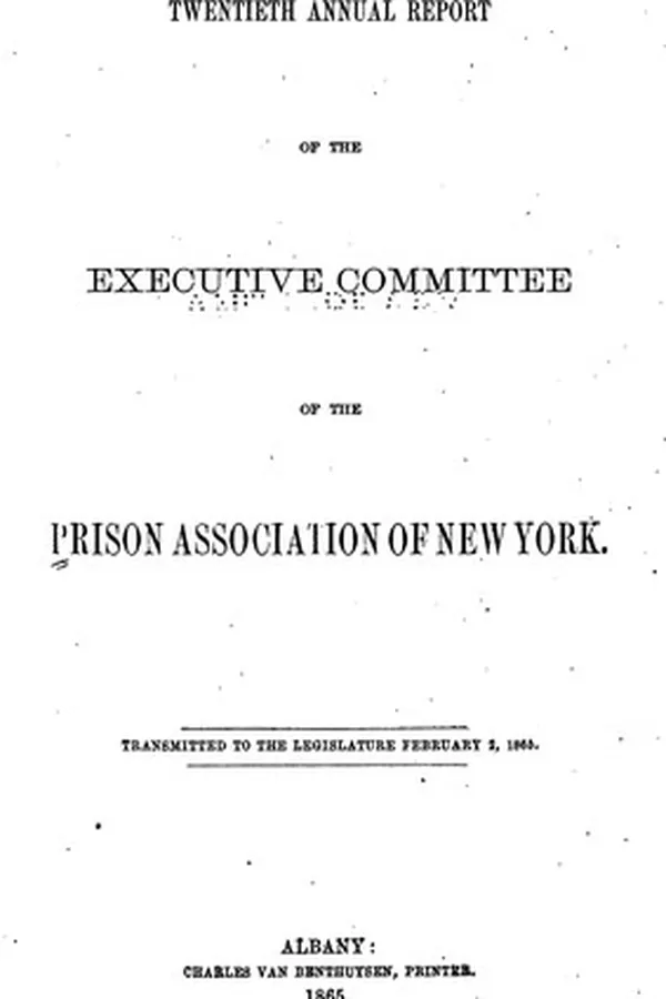 Capa de Annual report of the executive committee of the Prison Association of New York. v. 23, 1867