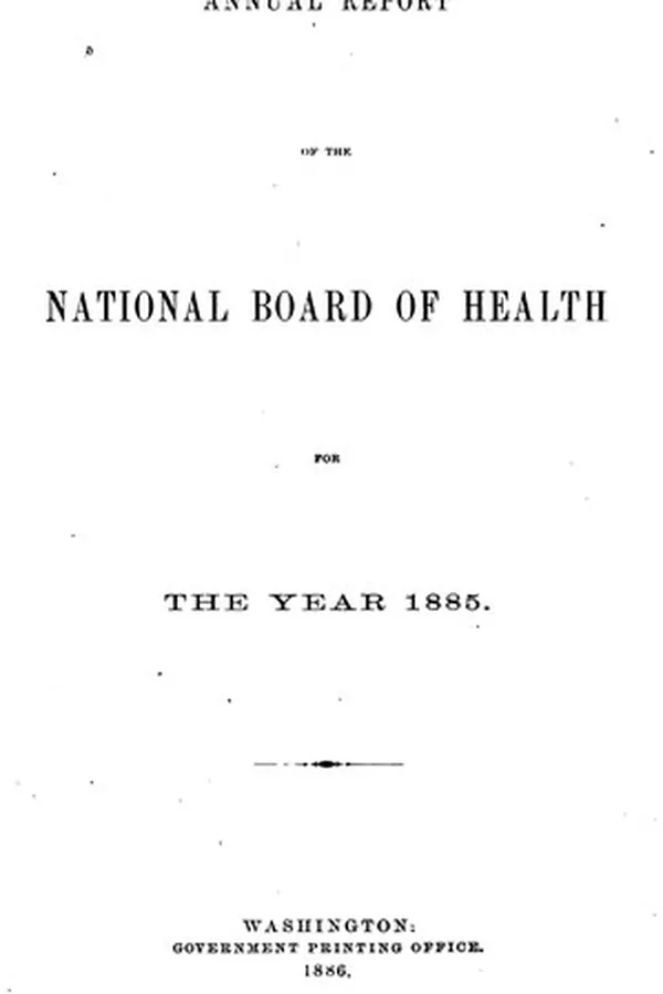 Capa de Annual report of the National Board of Health. 1885