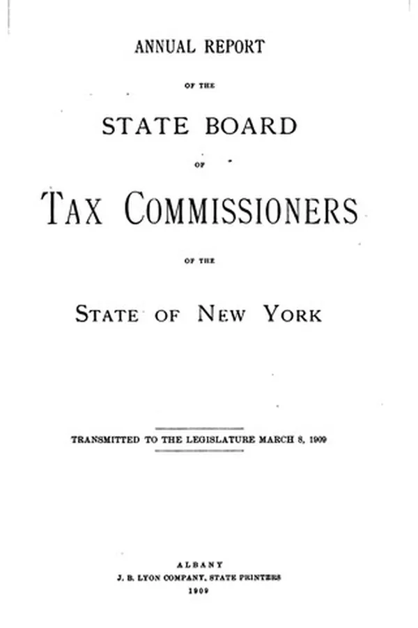 Capa de Annual Report of the State Board of Tax Commissioners of the State of New York