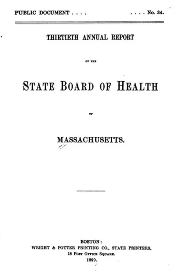 Capa de Annual report of the State Board of Health of Massachusetts. 1875