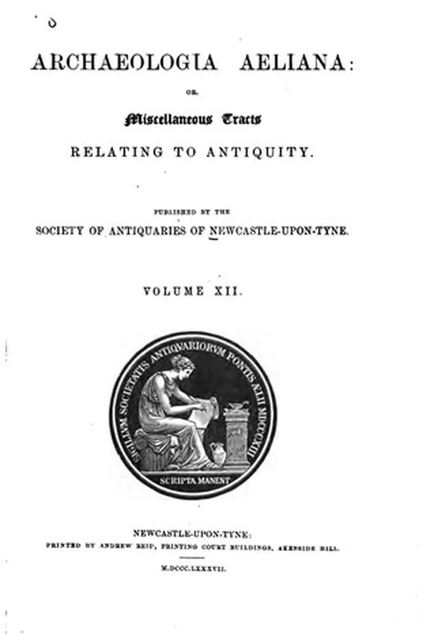Capa de Archaeologia Aeliana, Or, Miscellaneous Tracts Relating to Antiquity