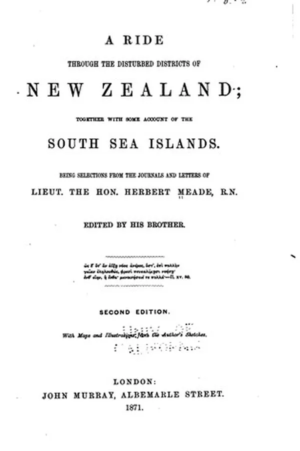 Capa de A Ride Through the Disturbed Districts of New Zealand: Together with Some ...