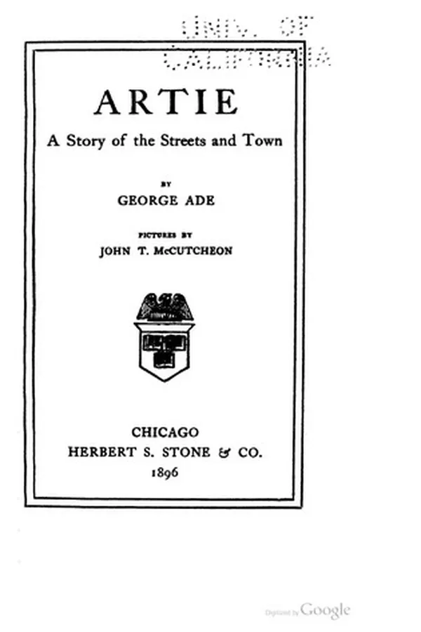 Capa de Artie: A Story of the Streets and Town