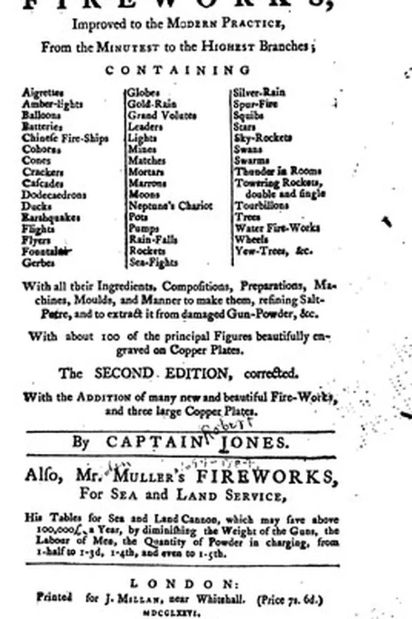 Capa de Artificial Fireworks: Improved to the Modern Practice, from the Minutest to the Highest Branches