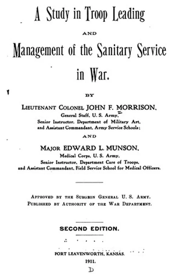 Capa de A Study in troop leading and management of the sanitary service in war