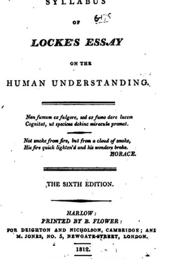 Capa de A syllabus of Locke's Essay on the human understanding