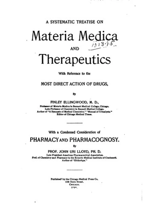 Capa de A Systematic Treatise on Materia Medica and Therapeutics: With Reference to ...