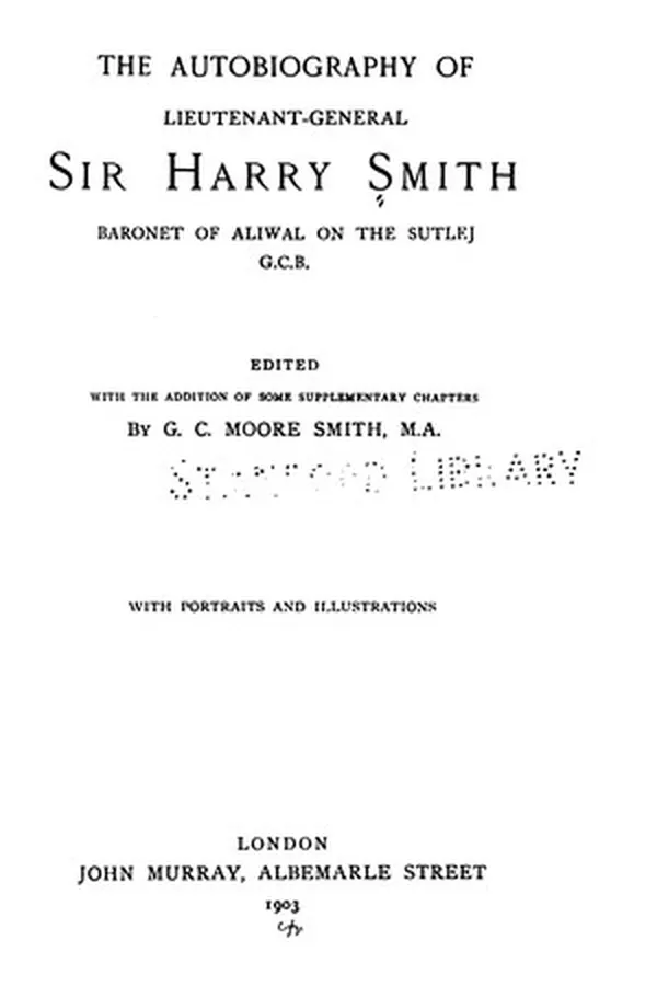 Capa de The Autobiography of Lieutenant-General Sir Harry Smith, Baronet of Aliwal on the Sutlej, G. C. B.